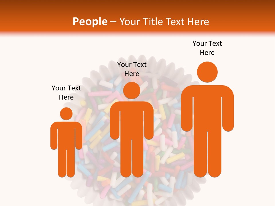 A Cup Full Of Colorful Sprinkles On A White Background PowerPoint Template