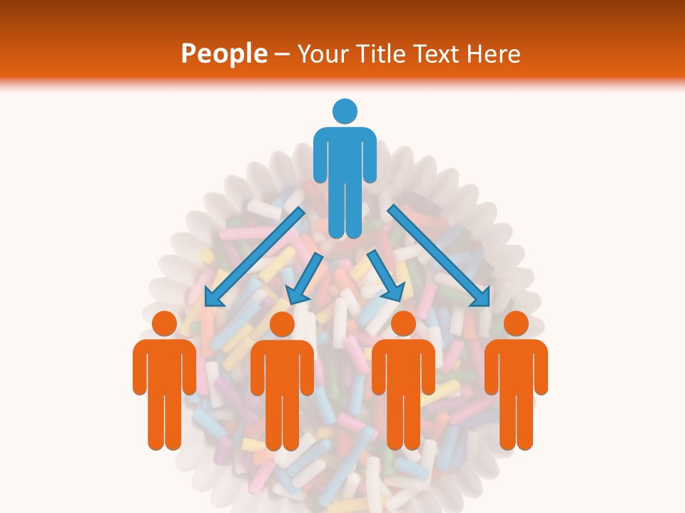 A Cup Full Of Colorful Sprinkles On A White Background PowerPoint Template