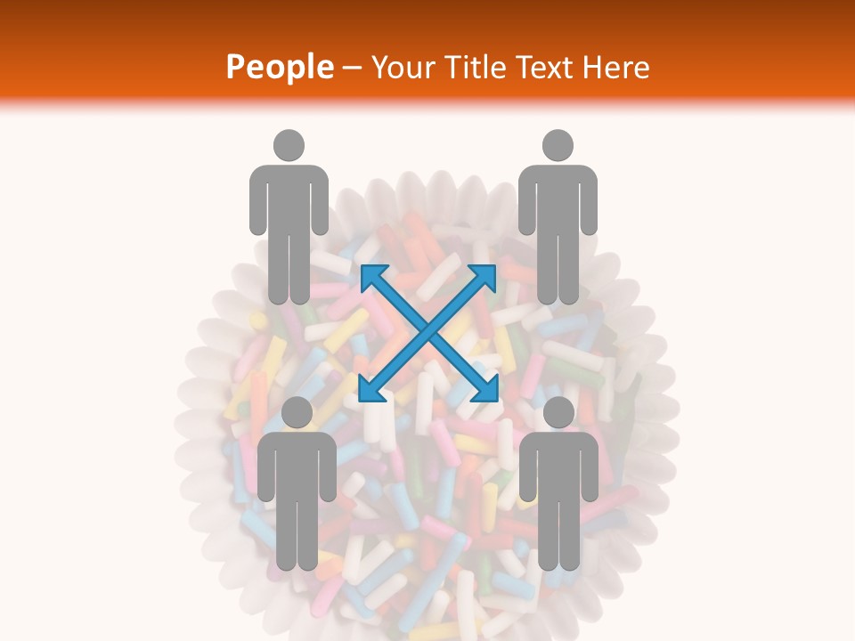 A Cup Full Of Colorful Sprinkles On A White Background PowerPoint Template