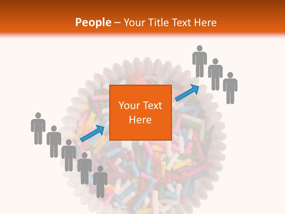 A Cup Full Of Colorful Sprinkles On A White Background PowerPoint Template