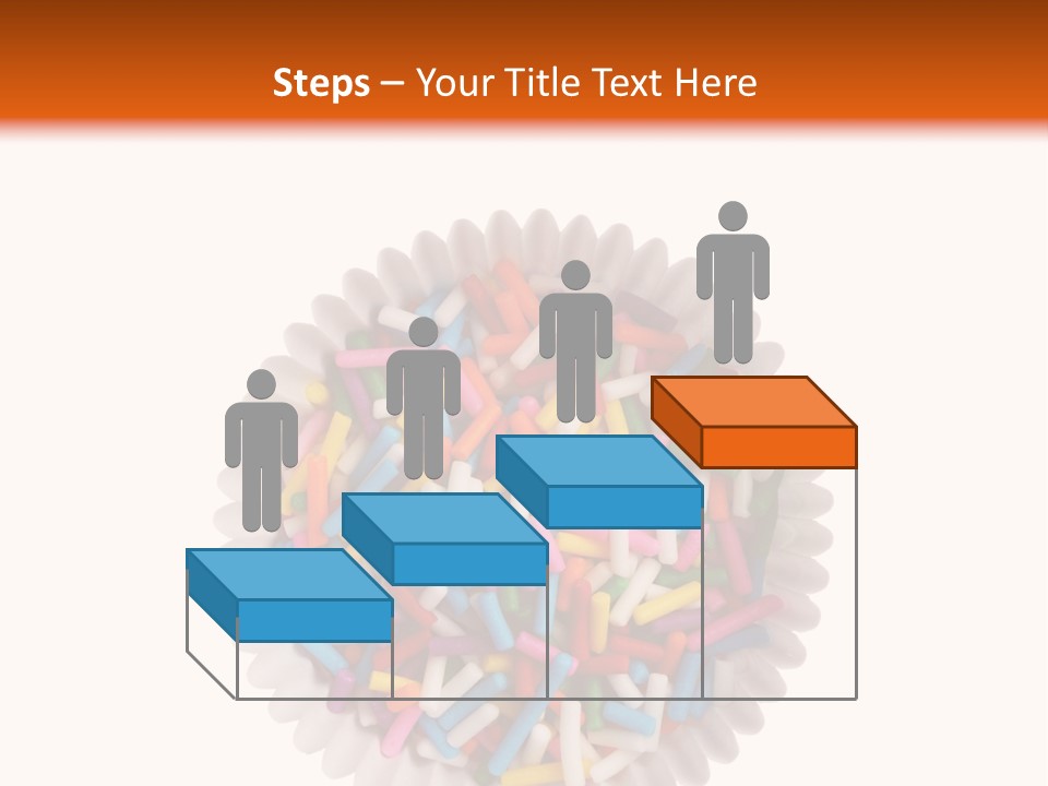 A Cup Full Of Colorful Sprinkles On A White Background PowerPoint Template