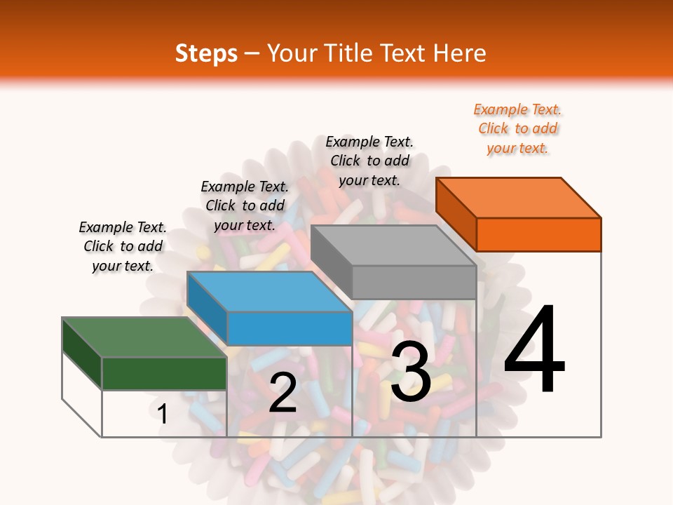 A Cup Full Of Colorful Sprinkles On A White Background PowerPoint Template