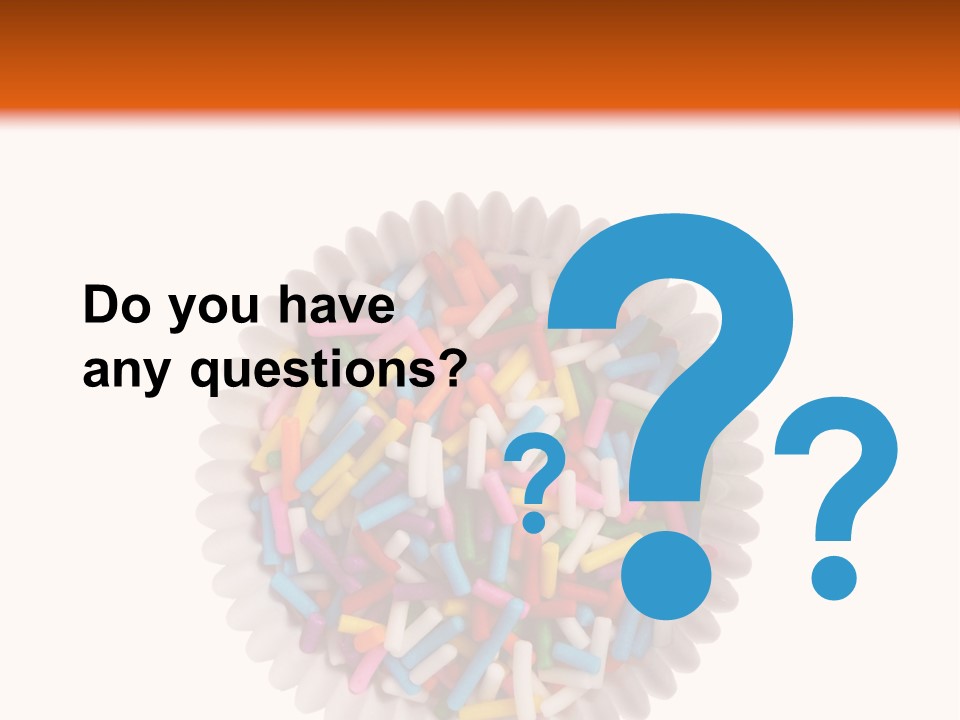 A Cup Full Of Colorful Sprinkles On A White Background PowerPoint Template