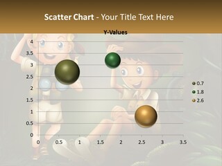 A Boy And A Girl Looking Through Binoculars In The Jungle PowerPoint Template