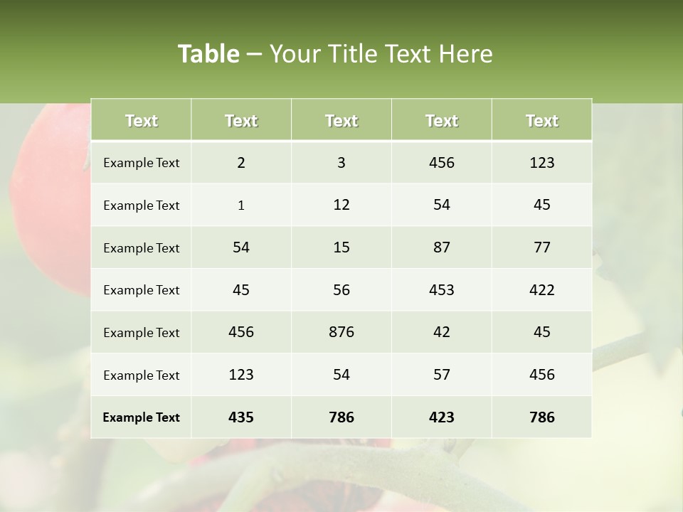 A Group Of Tomatoes Growing On A Tree PowerPoint Template