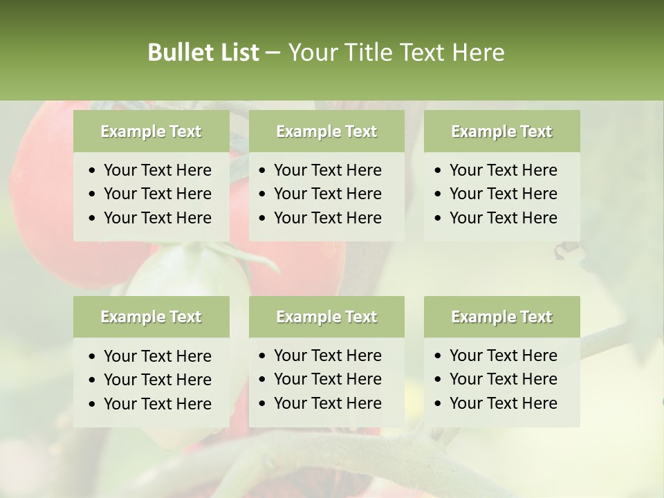 A Group Of Tomatoes Growing On A Tree PowerPoint Template