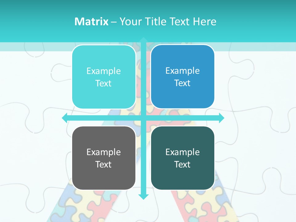 A Puzzle Piece With A Colorful Ribbon On It PowerPoint Template