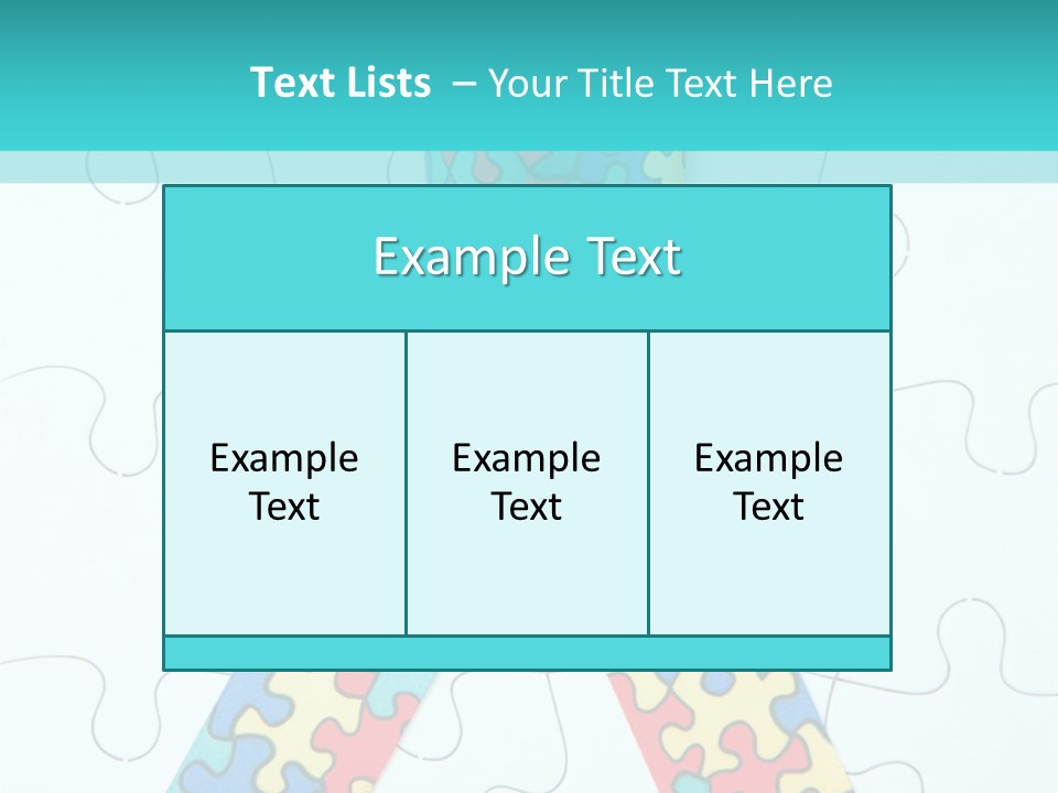 A Puzzle Piece With A Colorful Ribbon On It PowerPoint Template