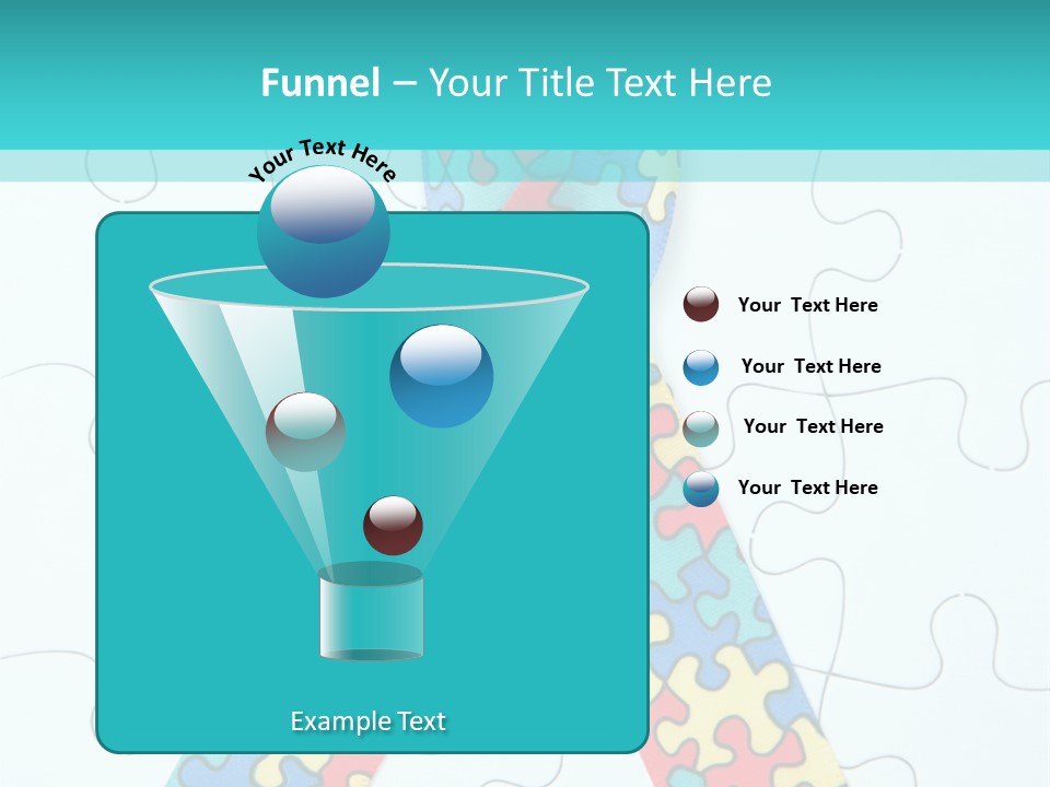 A Puzzle Piece With A Colorful Ribbon On It PowerPoint Template