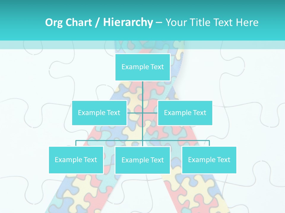 A Puzzle Piece With A Colorful Ribbon On It PowerPoint Template