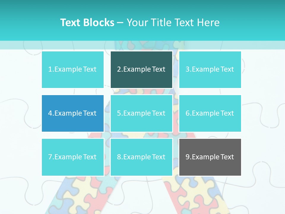 A Puzzle Piece With A Colorful Ribbon On It PowerPoint Template