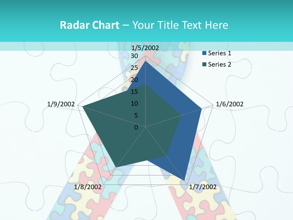 A Puzzle Piece With A Colorful Ribbon On It PowerPoint Template