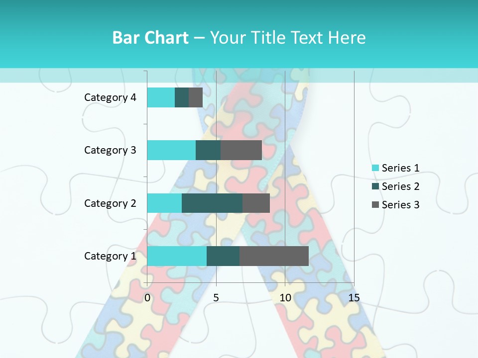 A Puzzle Piece With A Colorful Ribbon On It PowerPoint Template