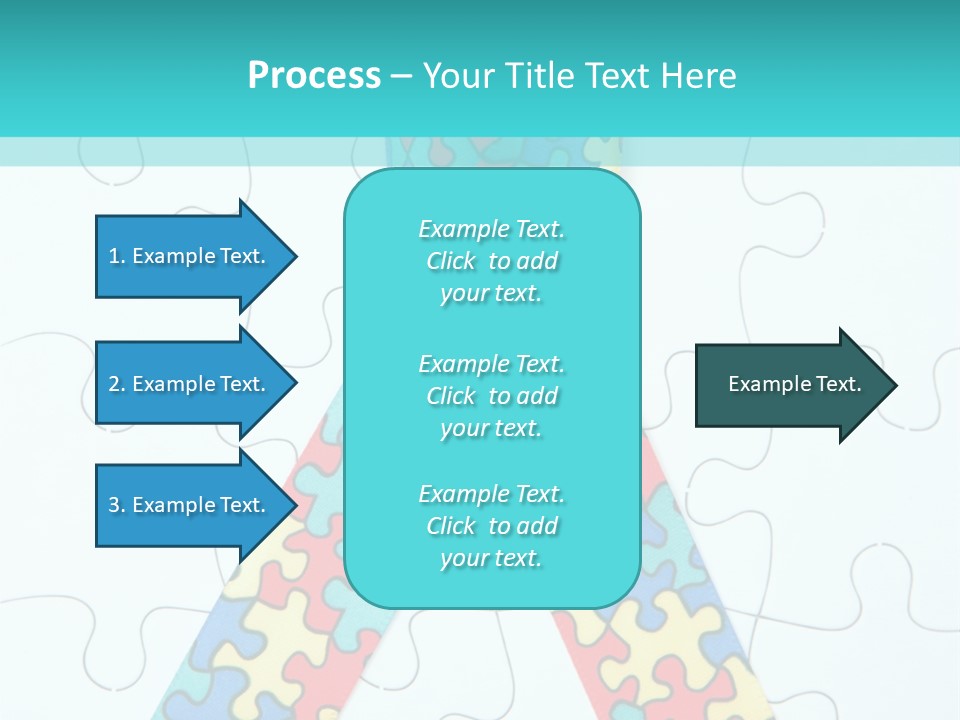 A Puzzle Piece With A Colorful Ribbon On It PowerPoint Template