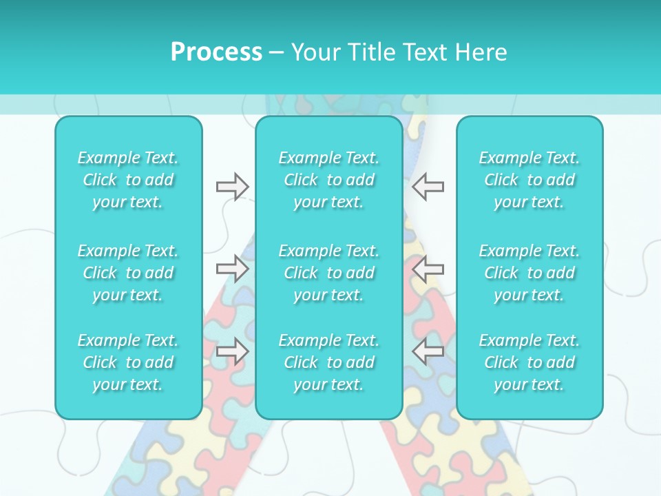 A Puzzle Piece With A Colorful Ribbon On It PowerPoint Template