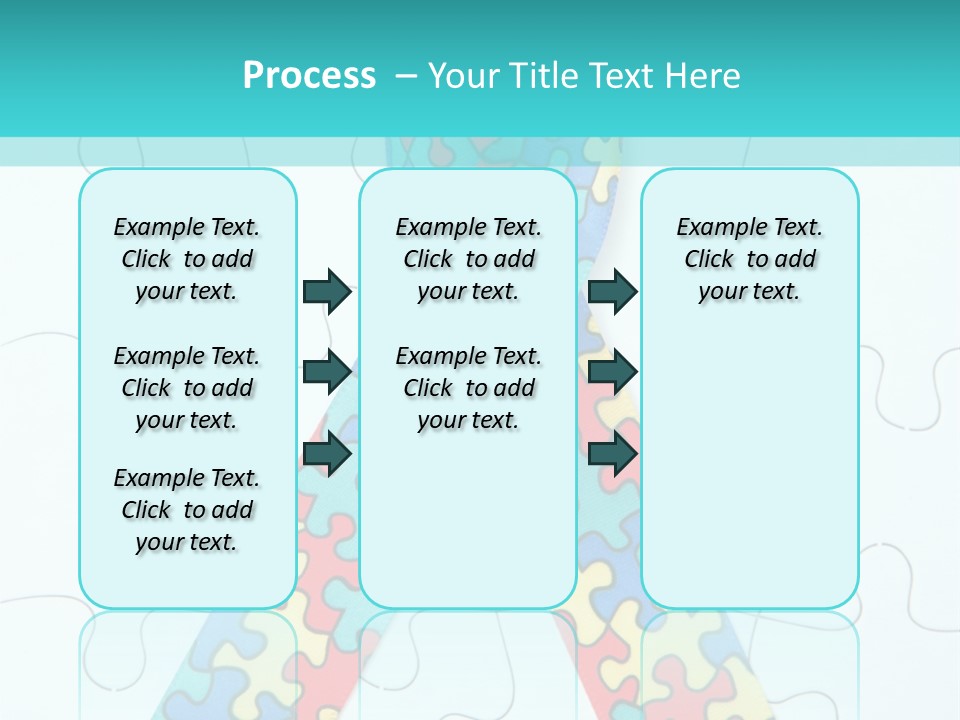 A Puzzle Piece With A Colorful Ribbon On It PowerPoint Template
