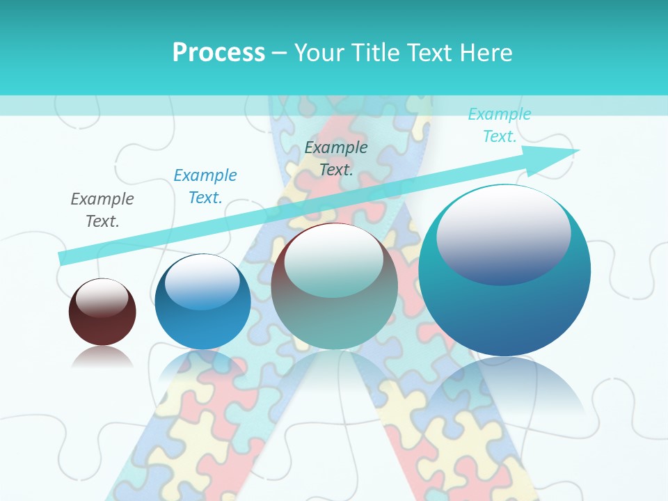 A Puzzle Piece With A Colorful Ribbon On It PowerPoint Template