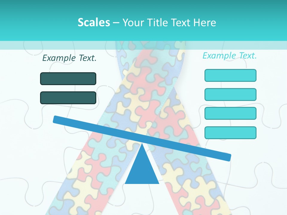 A Puzzle Piece With A Colorful Ribbon On It PowerPoint Template