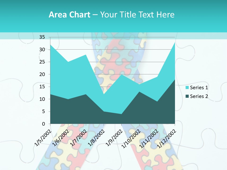 A Puzzle Piece With A Colorful Ribbon On It PowerPoint Template