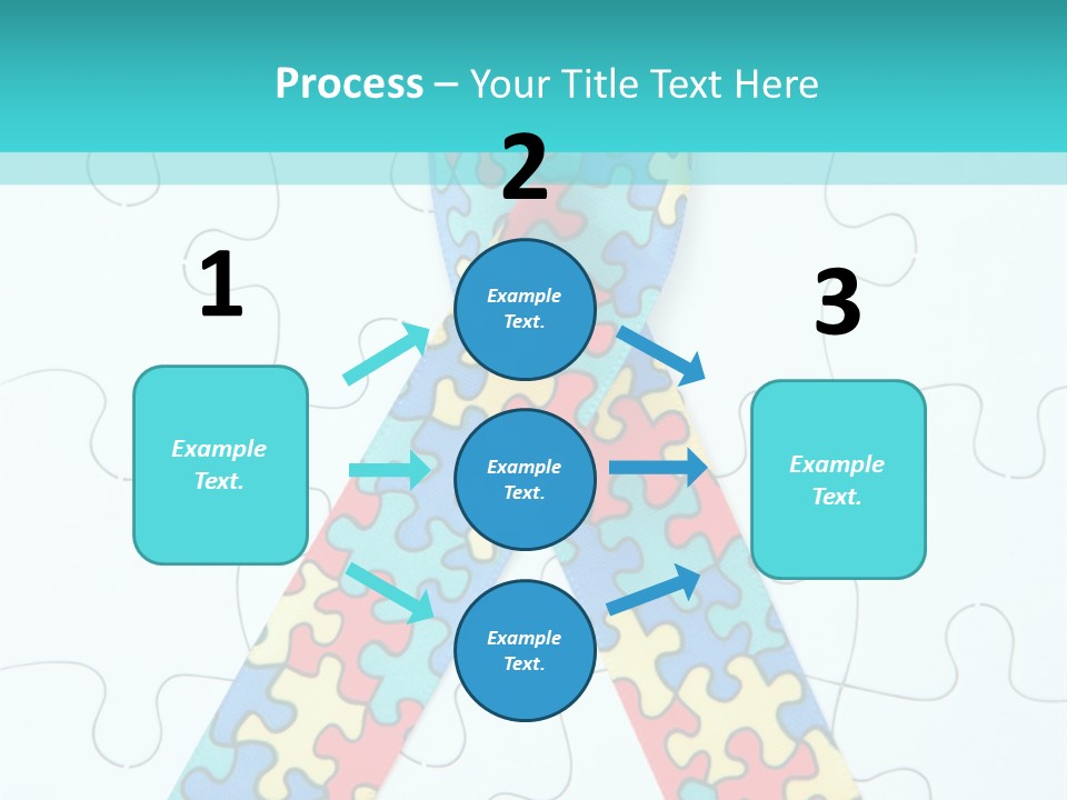 A Puzzle Piece With A Colorful Ribbon On It PowerPoint Template
