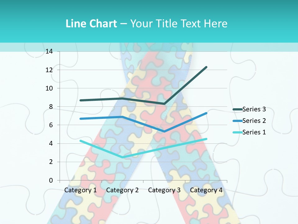 A Puzzle Piece With A Colorful Ribbon On It PowerPoint Template