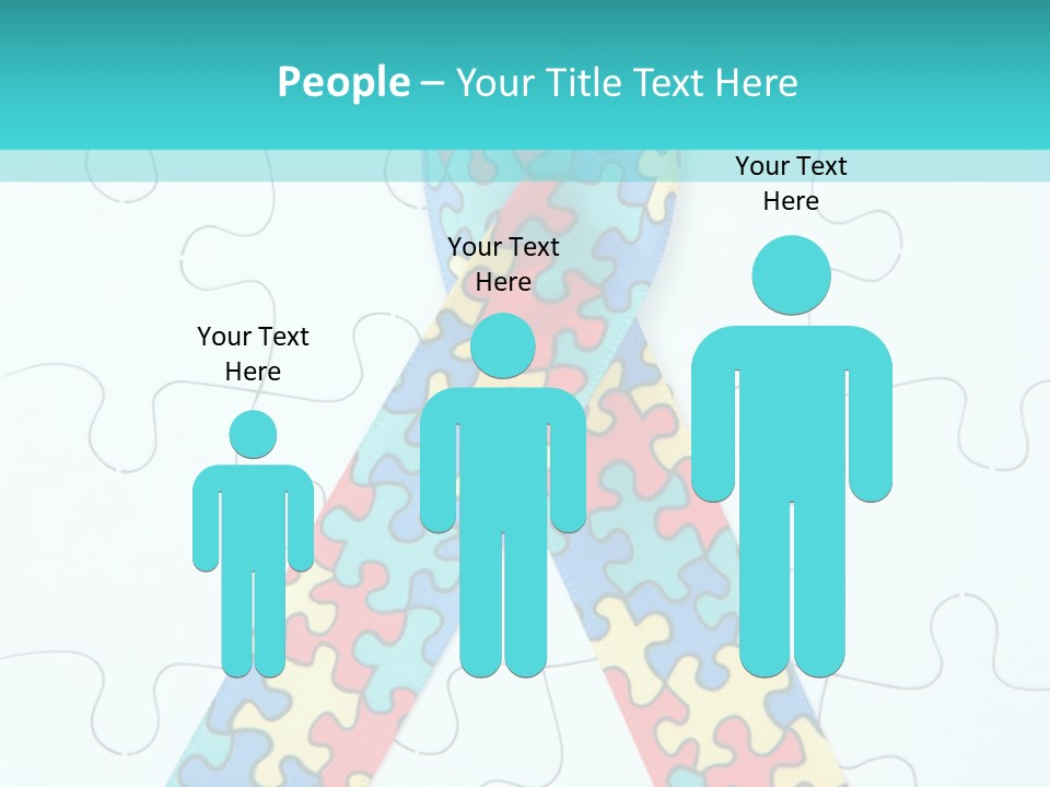 A Puzzle Piece With A Colorful Ribbon On It PowerPoint Template