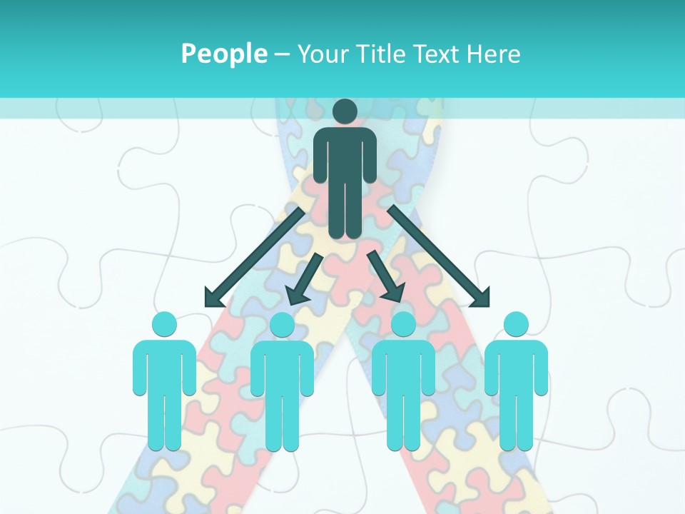 A Puzzle Piece With A Colorful Ribbon On It PowerPoint Template