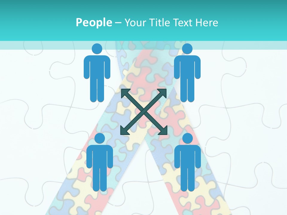 A Puzzle Piece With A Colorful Ribbon On It PowerPoint Template
