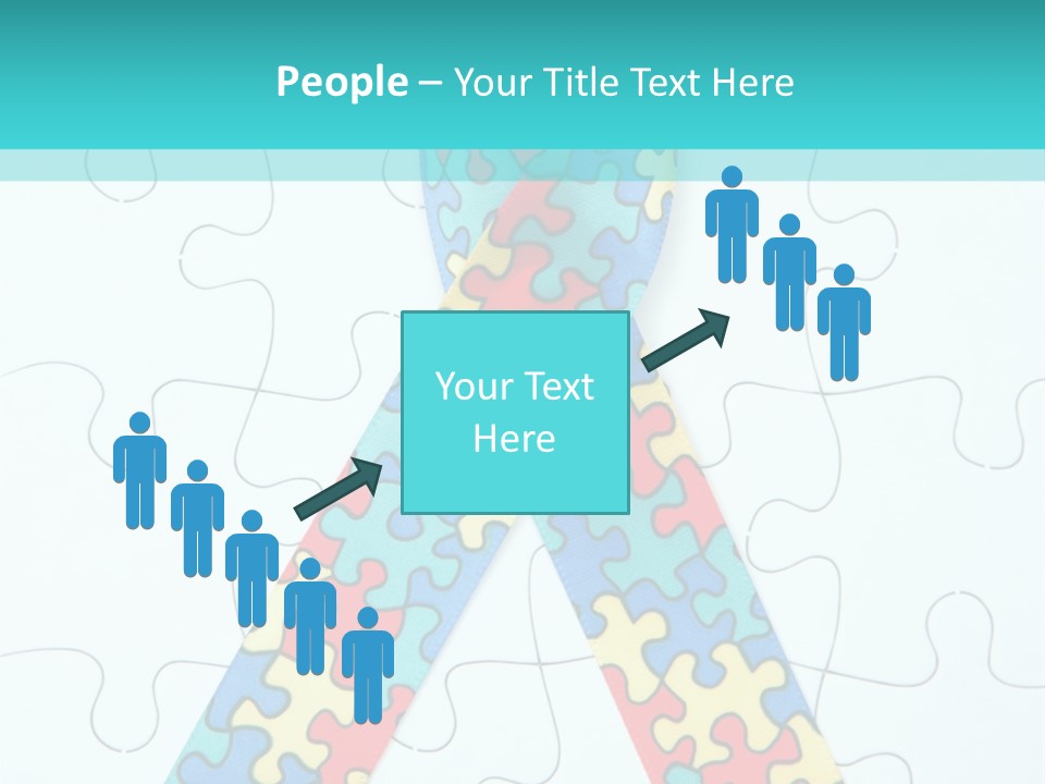 A Puzzle Piece With A Colorful Ribbon On It PowerPoint Template