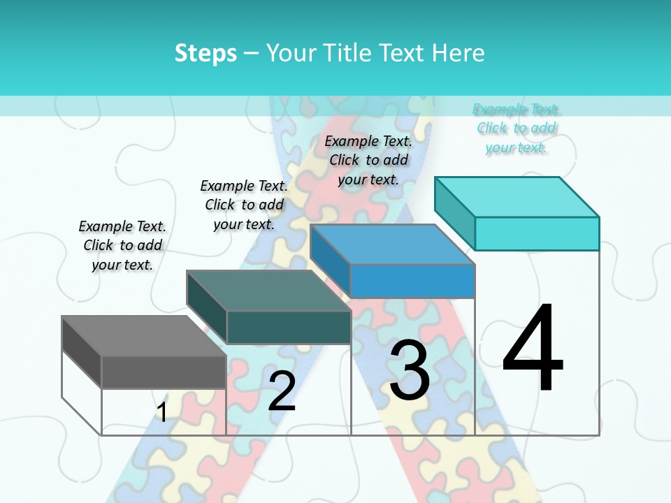 A Puzzle Piece With A Colorful Ribbon On It PowerPoint Template