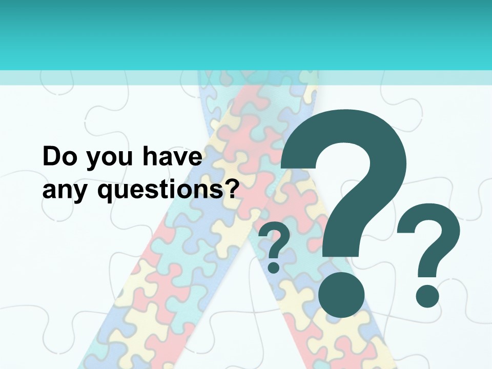 A Puzzle Piece With A Colorful Ribbon On It PowerPoint Template