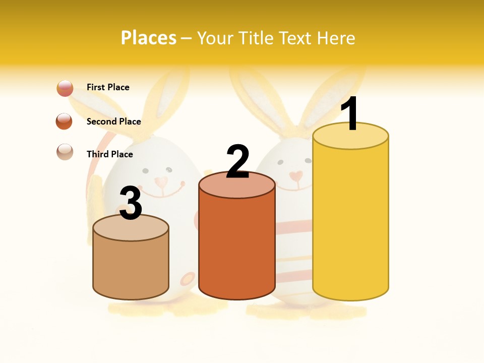 A Couple Of Eggs With Bunny Ears On Them PowerPoint Template