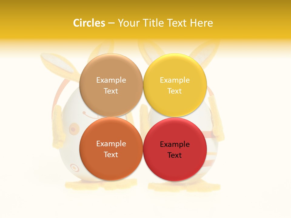 A Couple Of Eggs With Bunny Ears On Them PowerPoint Template