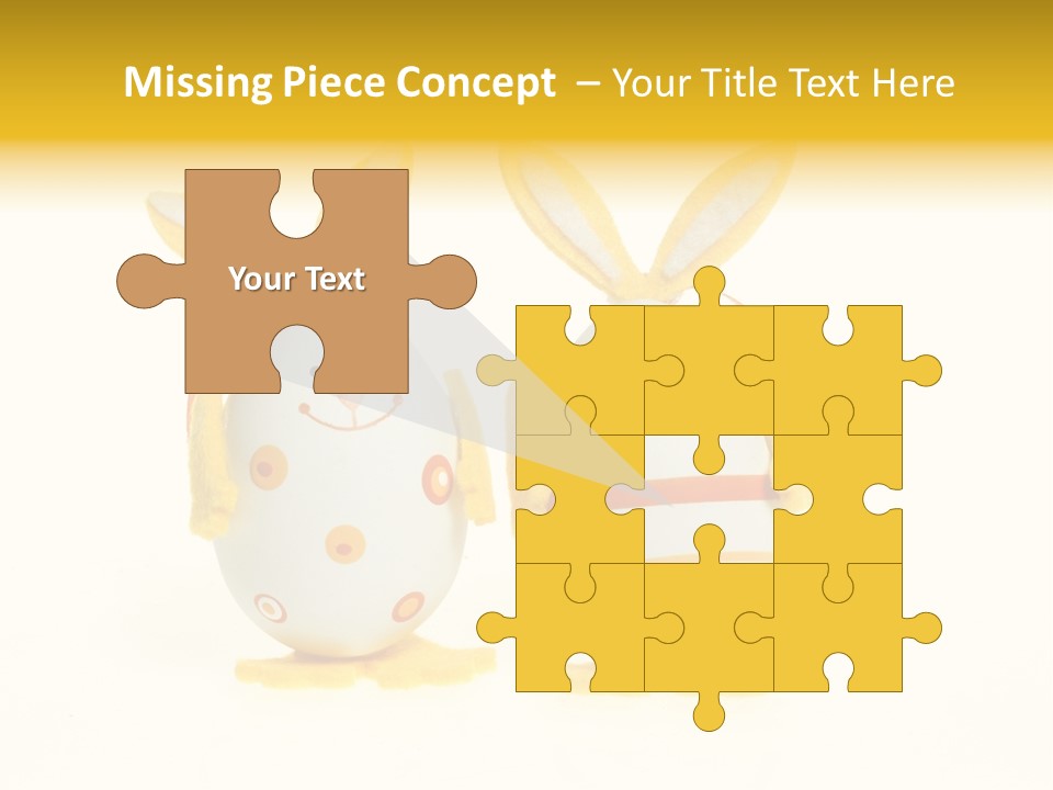 A Couple Of Eggs With Bunny Ears On Them PowerPoint Template