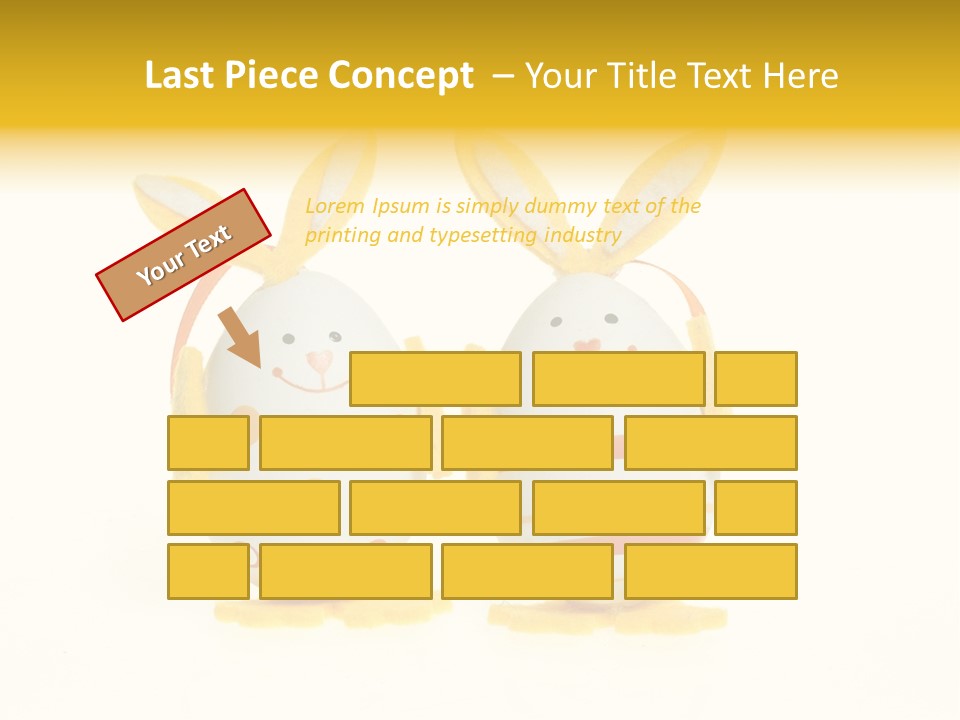 A Couple Of Eggs With Bunny Ears On Them PowerPoint Template