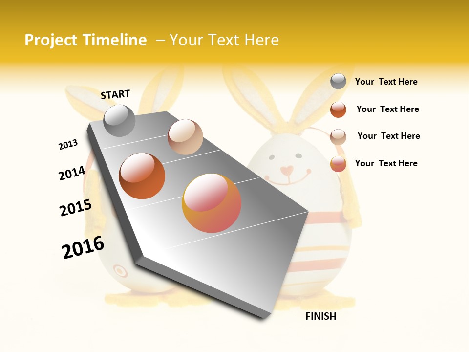 A Couple Of Eggs With Bunny Ears On Them PowerPoint Template
