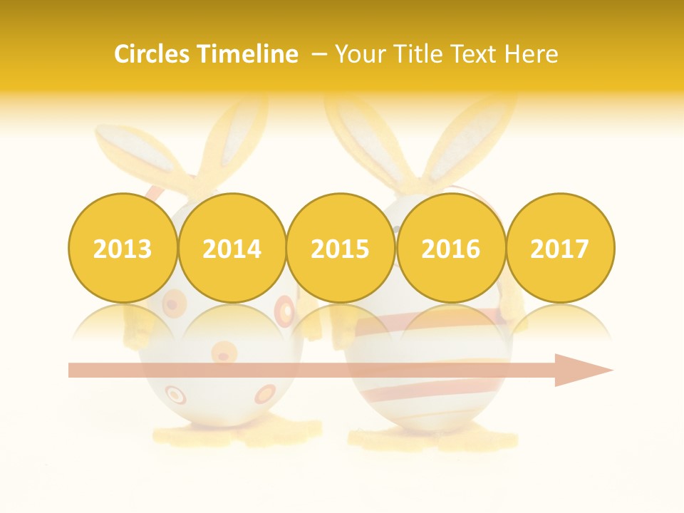 A Couple Of Eggs With Bunny Ears On Them PowerPoint Template