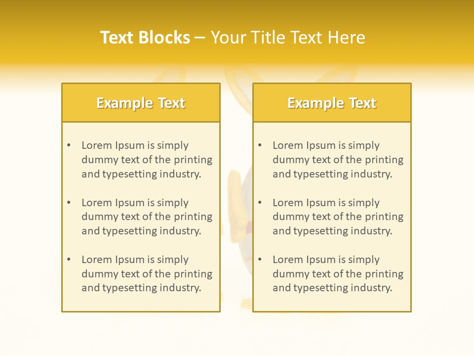 A Couple Of Eggs With Bunny Ears On Them PowerPoint Template