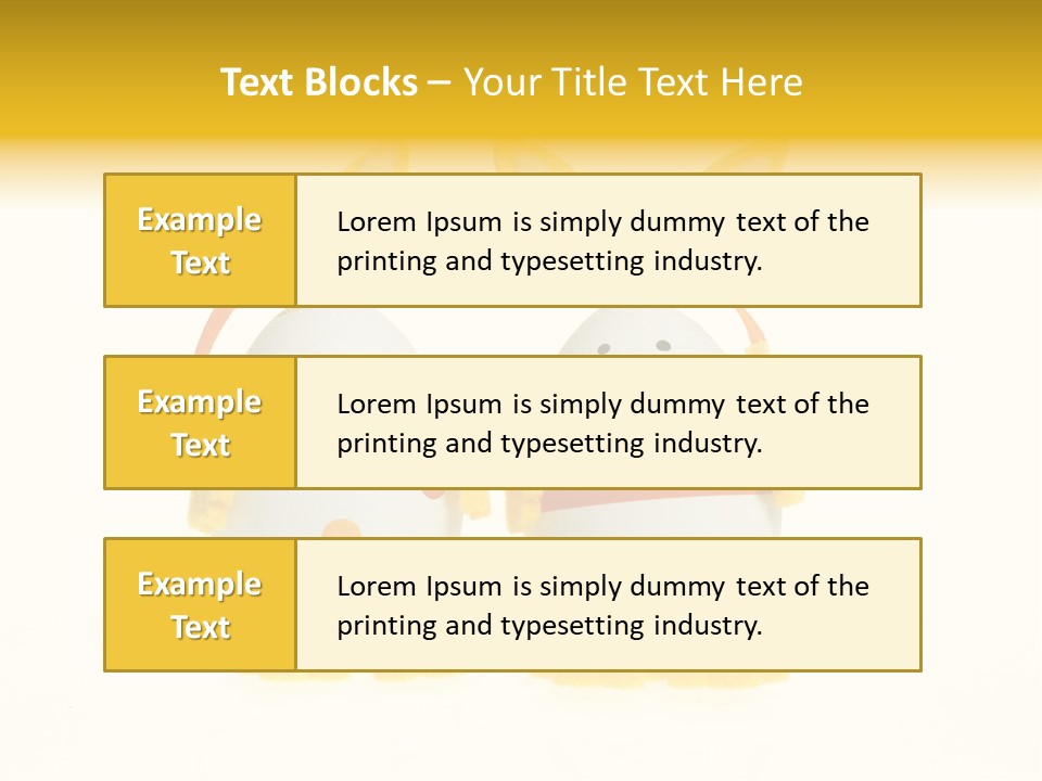 A Couple Of Eggs With Bunny Ears On Them PowerPoint Template