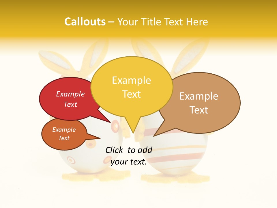 A Couple Of Eggs With Bunny Ears On Them PowerPoint Template