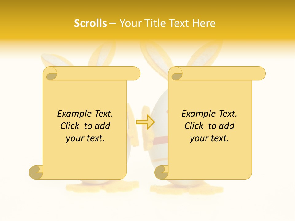 A Couple Of Eggs With Bunny Ears On Them PowerPoint Template