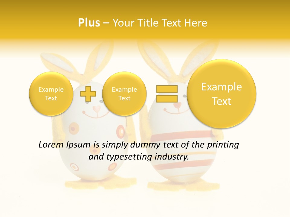A Couple Of Eggs With Bunny Ears On Them PowerPoint Template