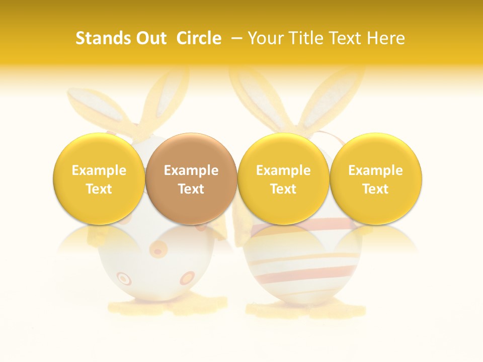 A Couple Of Eggs With Bunny Ears On Them PowerPoint Template