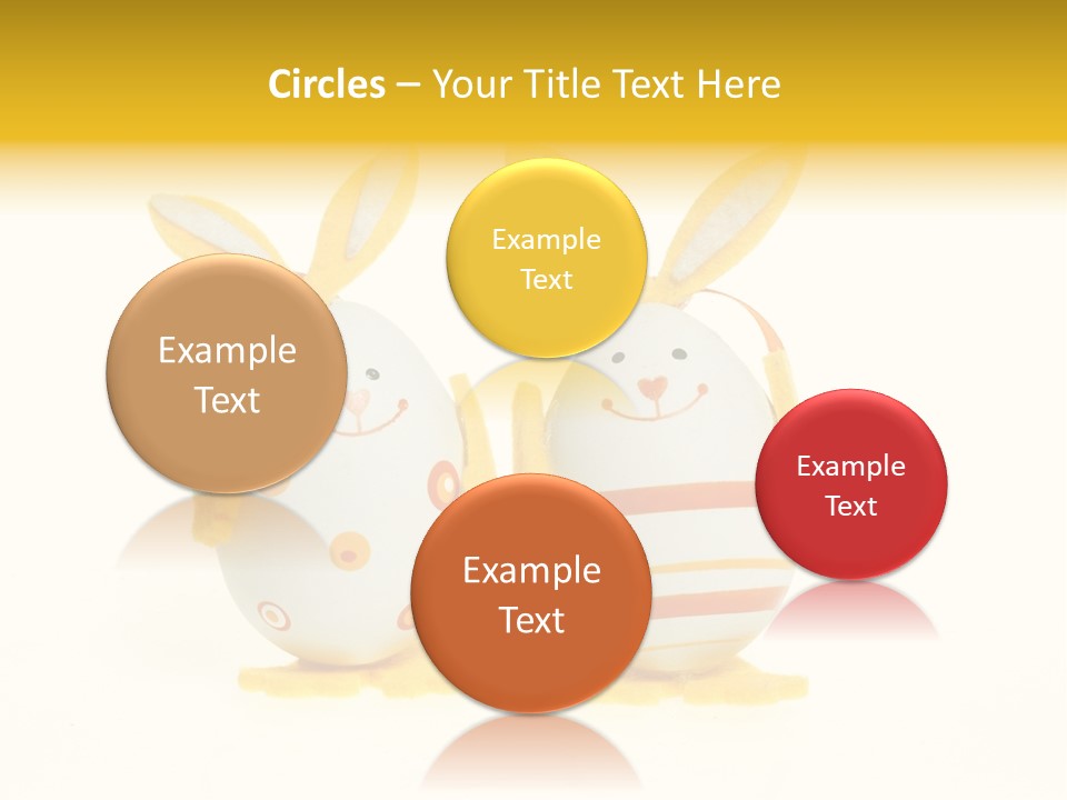 A Couple Of Eggs With Bunny Ears On Them PowerPoint Template