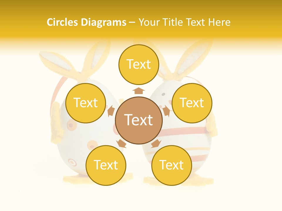 A Couple Of Eggs With Bunny Ears On Them PowerPoint Template