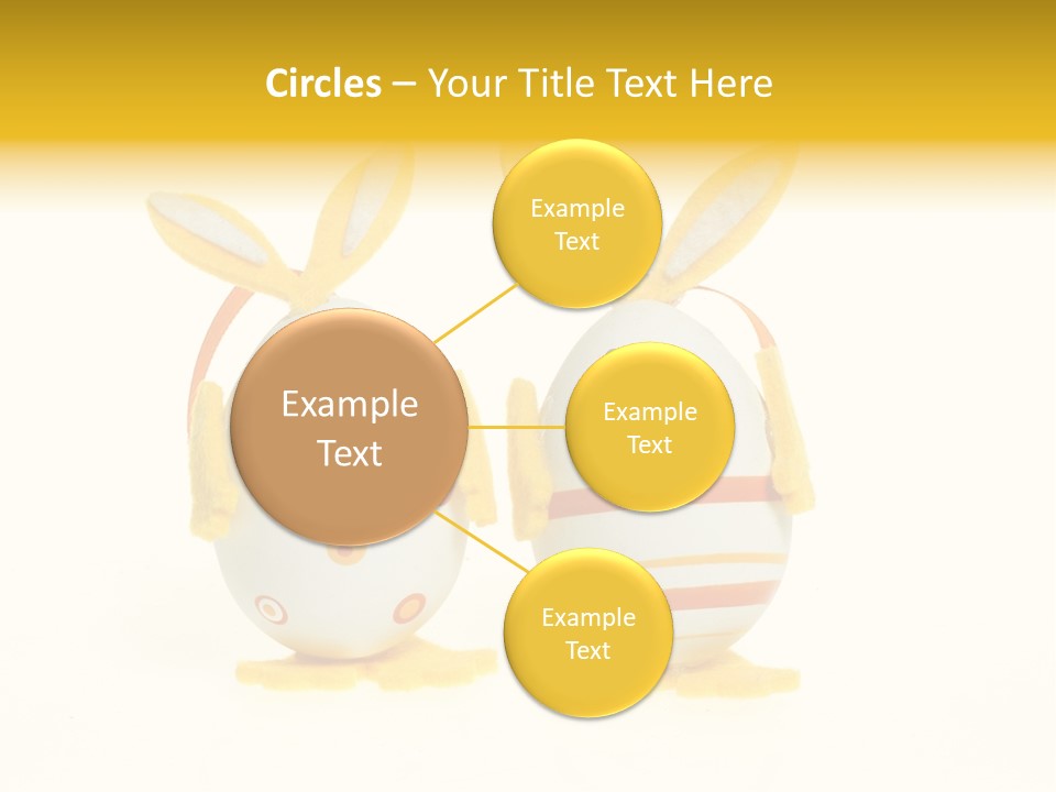 A Couple Of Eggs With Bunny Ears On Them PowerPoint Template