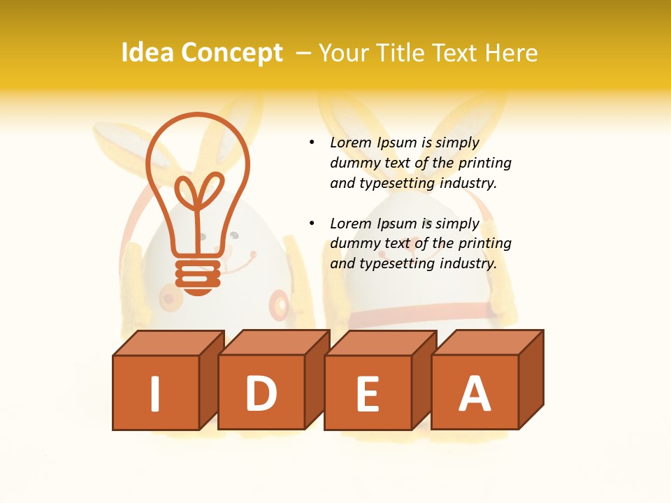 A Couple Of Eggs With Bunny Ears On Them PowerPoint Template