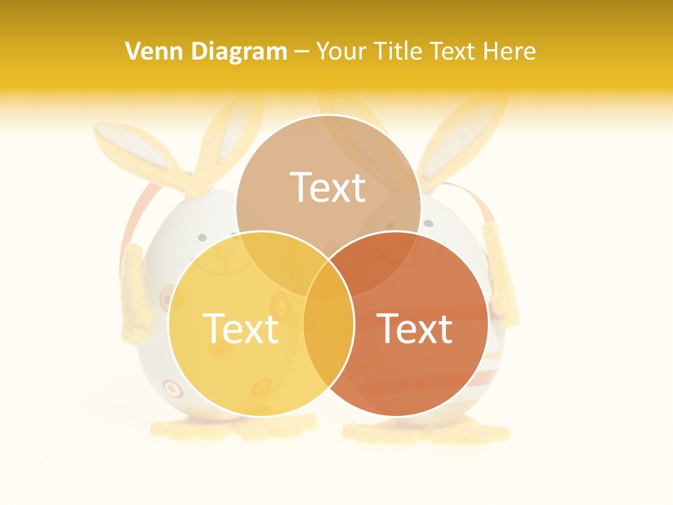 A Couple Of Eggs With Bunny Ears On Them PowerPoint Template