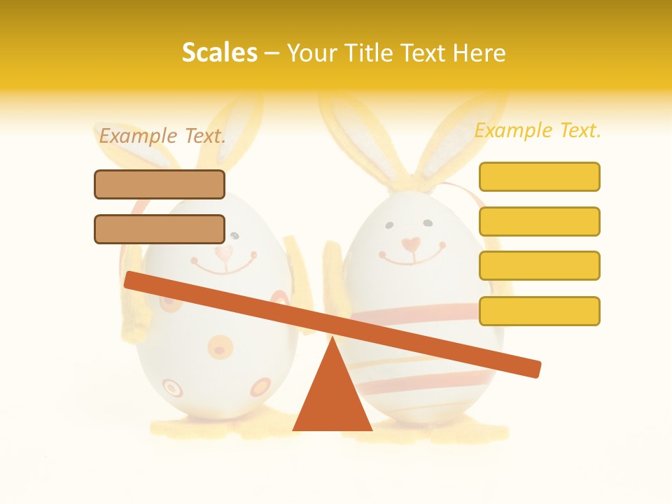 A Couple Of Eggs With Bunny Ears On Them PowerPoint Template