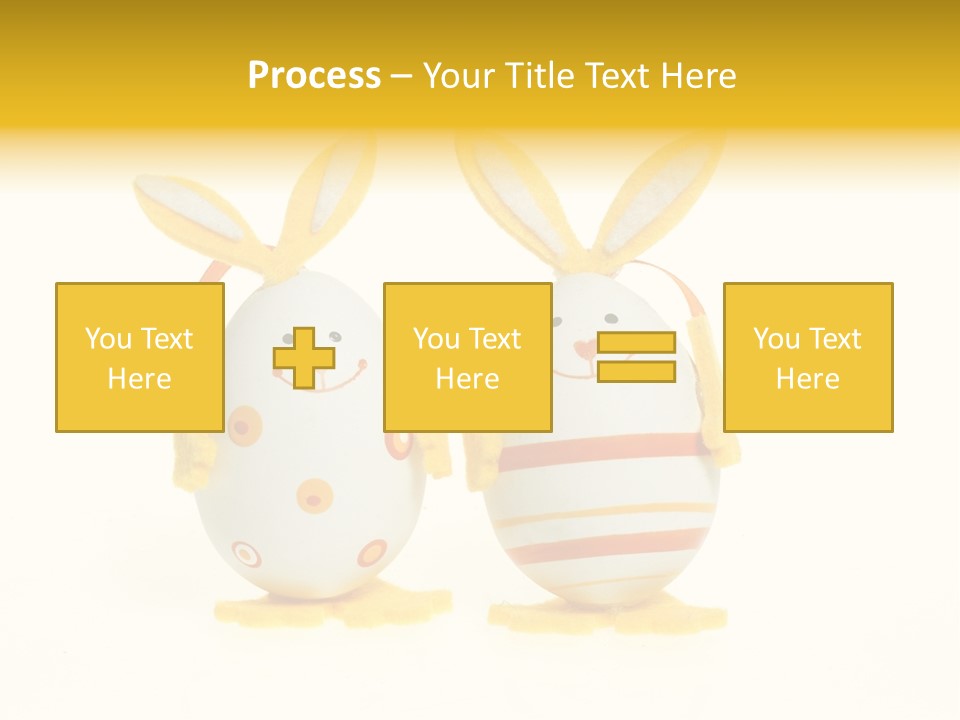 A Couple Of Eggs With Bunny Ears On Them PowerPoint Template